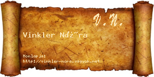 Vinkler Nóra névjegykártya