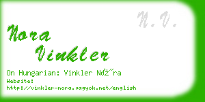 nora vinkler business card